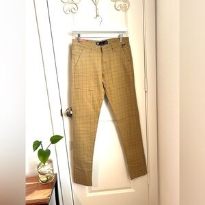 Men's Tan Checkered Pants